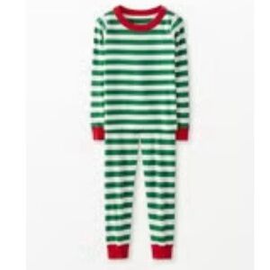Holiday Green and Red Striped Pajama Set NWT